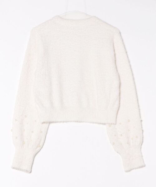 clear（クリア）の「袖口パールショートフェザーニットカーディガン[大人 フェミニン 上品]（カーディガン/ボレロ・レディース・グレー/ブルーグレー/アイボリー・F）」の20枚目の写真