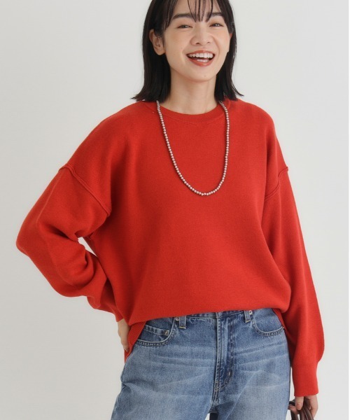 HONEYSUCKLE ROSE】スウェットライク セーター (オーバーサイズ / 軽量