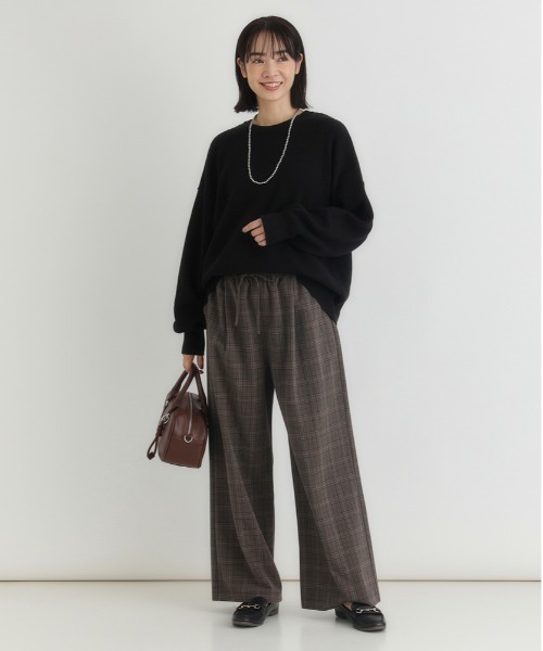 Right-on(ライトオン)の「【HONEYSUCKLE ROSE】スウェットライク セーター (オーバーサイズ / 軽量 / 通気性 / 体型カバー / 洗える / レイヤード / オールシーズン)(ニット/セーター・レディース・グレー/ブルー/ブラック/レッド/キナリ・S/M/L/XL)」の13枚目の写真