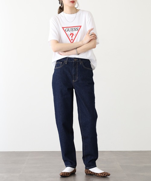 GUESS JEANS(ゲスジーンズ)の「GUESS JEANS GJ G06 MOM DENIM PANTS ゲスジーンズ インディゴデニムパンツ(デニムパンツ・レディース・インディゴブルー・29inch/27inch/25inch/24inch/28inch/26inch)」の9枚目の写真