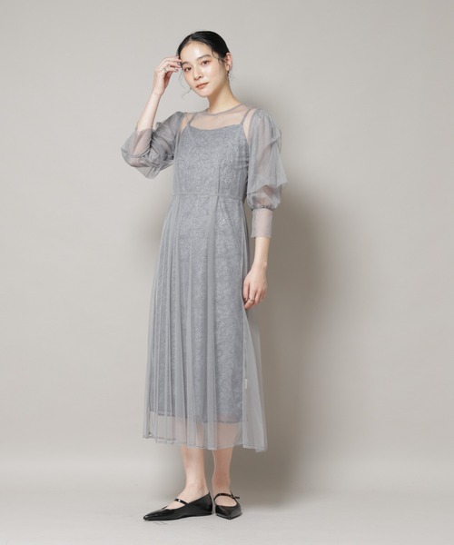 kaene/シアーエプロンレースキャミドレス（ドレス）｜kaene（カエン