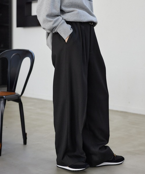 BARNYARDSTORM（バンヤードストーム）の「BARNYARDSTORM / ヘリンボーンワイドパンツ/ ハンドウォッシャブル（スラックス・レディース・グレー/ブラック・S/M）」の11枚目の写真