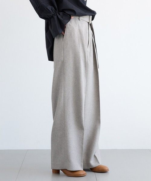 BARNYARDSTORM（バンヤードストーム）の「BARNYARDSTORM / ヘリンボーンワイドパンツ/ ハンドウォッシャブル（スラックス・レディース・グレー/ブラック・S/M）」の6枚目の写真