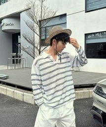 COMON＋（コモンプラス）の「ハイゲージ ライトニット長袖ポロシャツ（ニット/セーター）」