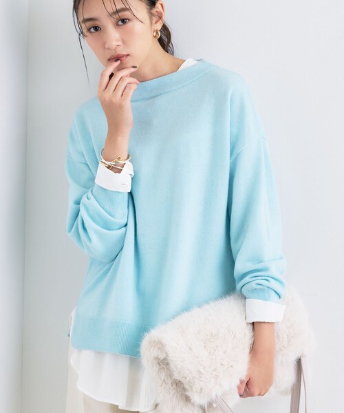 iCB 【洗える】レーヨンブレンド ドルマンスリーブニット セール】 【洗える】レーヨンブレンド ドルマンスリーブニット