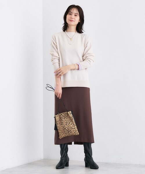 INDIVI（インディヴィ）の「【洗える／カシミヤ混】ボトルネック ドルマンスリーブニット（ニット/セーター・レディース・オフホワイト/ナチュラル/レッド系1/ブラウン系その他/サックスブルー/ダークグレー・38/34/13/05/15 /19）」の10枚目の写真