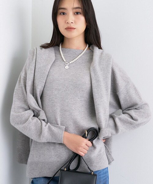 INDIVI（インディヴィ）の「【洗える／カシミヤ混】ボトルネック ドルマンスリーブニット（ニット/セーター・レディース・オフホワイト/ナチュラル/レッド系1/ブラウン系その他/サックスブルー/ダークグレー・38/34/13/05/15 /19）」の12枚目の写真