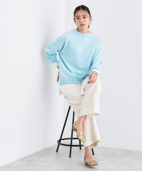 INDIVI（インディヴィ）の「【洗える／カシミヤ混】ボトルネック ドルマンスリーブニット（ニット/セーター・レディース・オフホワイト/ナチュラル/レッド系1/ブラウン系その他/サックスブルー/ダークグレー・38/34/13/05/15 /19）」の17枚目の写真