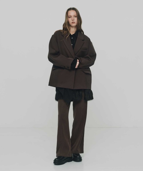 RITAN(リタン)の「【RITAN/リタン】Over Cut Jacket/オーバーカットジャケット/テーラードジャケット(テーラードジャケット・レディース・ブラウン/ブラック・FREE)」の9枚目の写真