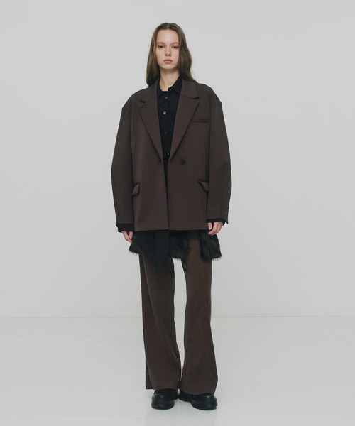 RITAN(リタン)の「【RITAN/リタン】Over Cut Jacket/オーバーカットジャケット/テーラードジャケット(テーラードジャケット・レディース・ブラウン/ブラック・FREE)」の11枚目の写真