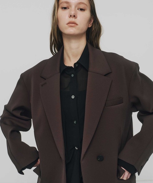RITAN(リタン)の「【RITAN/リタン】Over Cut Jacket/オーバーカットジャケット/テーラードジャケット(テーラードジャケット・レディース・ブラウン/ブラック・FREE)」の16枚目の写真