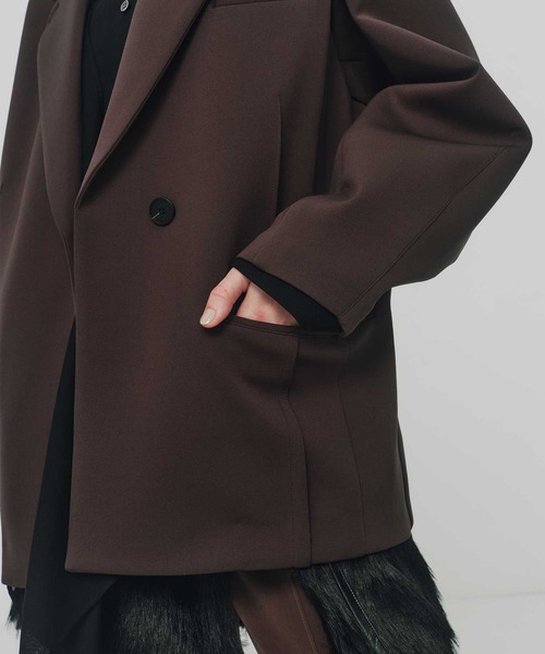 RITAN(リタン)の「【RITAN/リタン】Over Cut Jacket/オーバーカットジャケット/テーラードジャケット(テーラードジャケット・レディース・ブラウン/ブラック・FREE)」の17枚目の写真