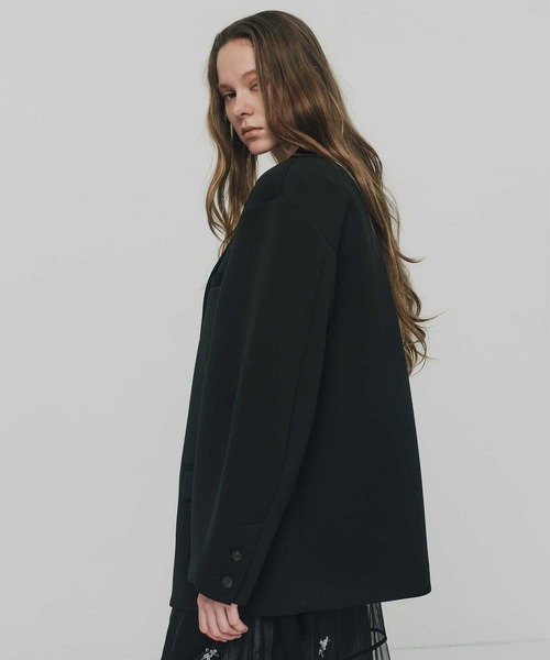RITAN(リタン)の「【RITAN/リタン】Over Cut Jacket/オーバーカットジャケット/テーラードジャケット(テーラードジャケット・レディース・ブラウン/ブラック・FREE)」の4枚目の写真