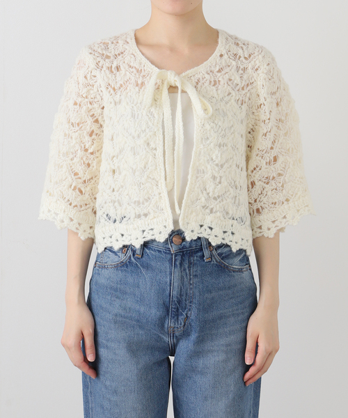 tyn.TGOR/トゴール スラブレースボレロ TG5A-J0205（カーディガン