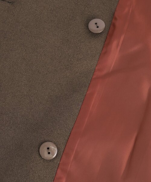 un dix cors（アンディコール）の「《デイリーに活躍》フェイクウールライトジャージー金釦コート（ピーコート・レディース・オフホワイト/ブラウン/ミント/ネイビー・FREE）」の9枚目の写真