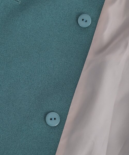 un dix cors（アンディコール）の「《デイリーに活躍》フェイクウールライトジャージー金釦コート（ピーコート・レディース・オフホワイト/ブラウン/ミント/ネイビー・FREE）」の20枚目の写真