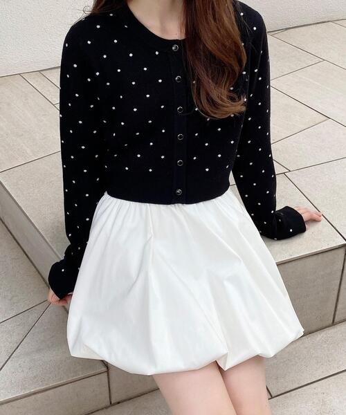 INGNI(イング)の「ドット柄ニットカーディガン(カーディガン/ボレロ・レディース・グレー系その他3/ブラック×ホワイト・M)」の22枚目の写真