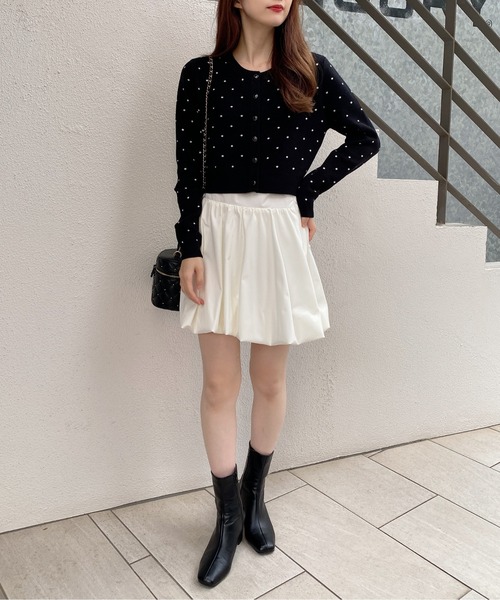 INGNI(イング)の「ドット柄ニットカーディガン(カーディガン/ボレロ・レディース・グレー系その他3/ブラック×ホワイト・M)」の9枚目の写真