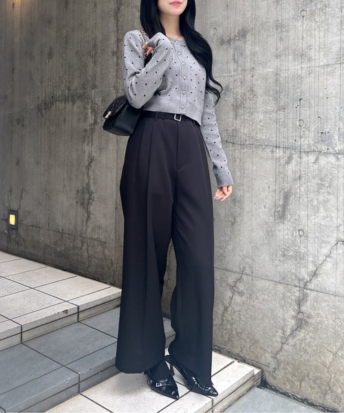 INGNI(イング)の「ドット柄ニットカーディガン(カーディガン/ボレロ・レディース・グレー系その他3/ブラック×ホワイト・M)」の19枚目の写真