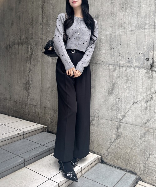 INGNI(イング)の「ドット柄ニットカーディガン(カーディガン/ボレロ・レディース・グレー系その他3/ブラック×ホワイト・M)」の20枚目の写真