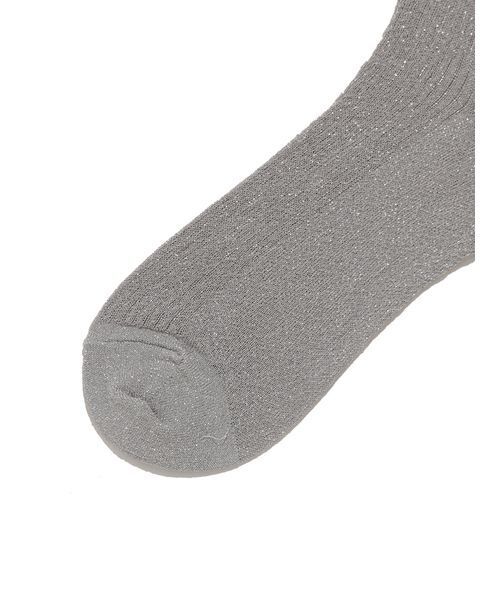 SNIDEL（スナイデル）の「ラメシアーソックス（ソックス/靴下・レディース・アイボリー/ライトベージュ/シルバー・F）」の5枚目の写真