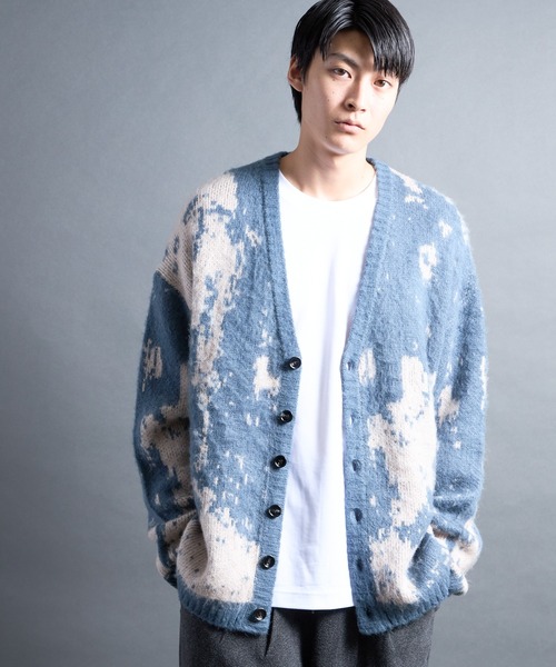 Magine(マージン)の「【SELECT】MOHAIR LIKE GRANGE CARDIGAN/モヘア調グランジカーディガン(カーディガン/ボレロ・メンズ・ブルー・1)」の1枚目の写真