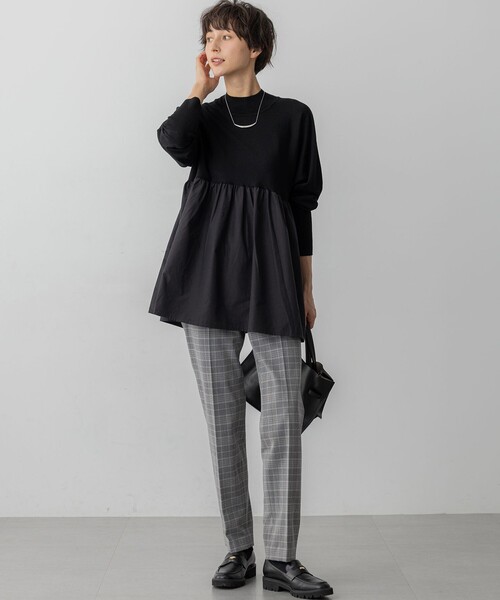 セール】ギャザープルオーバー コンビ ニット（ニット/セーター）｜23