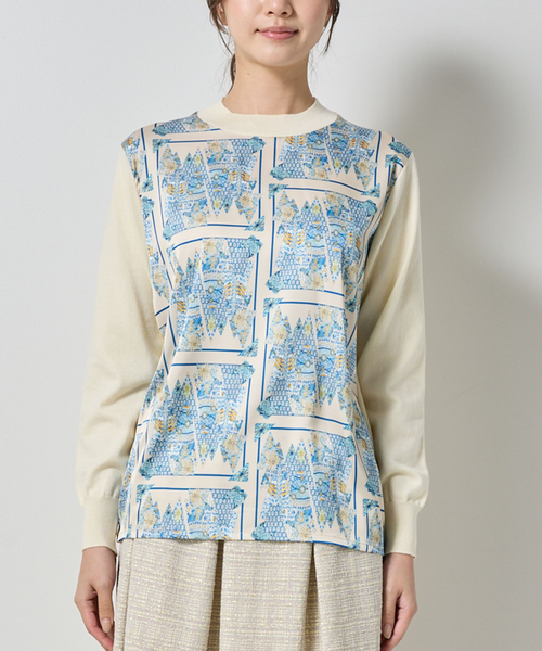 NARACAMICIE(ナラカミーチェ)の「【NARACAMICIE】GENIUS森柄ニットプルオーバー(ニット/セーター・レディース・グレー/ブラウン・XL/M)」の3枚目の写真