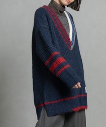 MARECHAL TERRE | Vネックオーバーサイズニット(ニット/セーター)