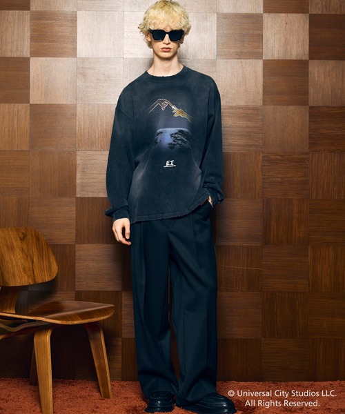 MAISON SPECIAL(メゾンスペシャル)の「《UNISEX》【MOVIE SERIES】「E.T.」- Finger - Prime-Over Crew Neck Long Sleeve T-Shirt/-指-プライムオーバークルーネックロングスリーブTシャツ【MAISON SPECIAL/メゾンスペシャル】(Tシャツ/カットソー・メンズ・ブラック/ネイビー・0/2/1)」の12枚目の写真