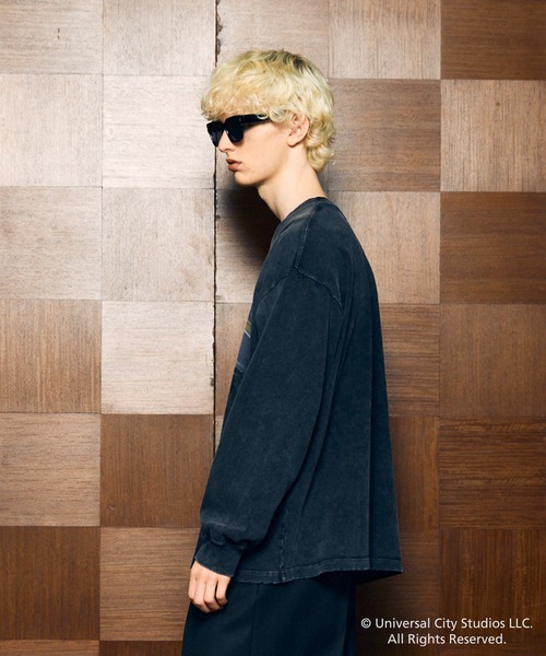 MAISON SPECIAL(メゾンスペシャル)の「《UNISEX》【MOVIE SERIES】「E.T.」- Finger - Prime-Over Crew Neck Long Sleeve T-Shirt/-指-プライムオーバークルーネックロングスリーブTシャツ【MAISON SPECIAL/メゾンスペシャル】(Tシャツ/カットソー・メンズ・ブラック/ネイビー・0/2/1)」の3枚目の写真