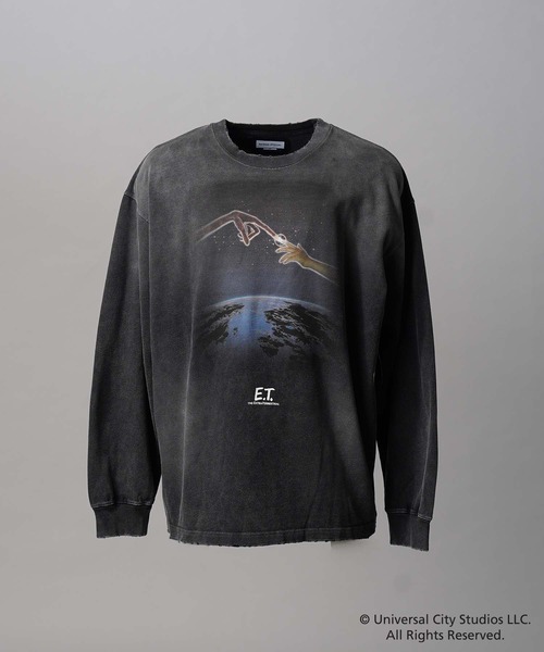 MAISON SPECIAL(メゾンスペシャル)の「《UNISEX》【MOVIE SERIES】「E.T.」- Finger - Prime-Over Crew Neck Long Sleeve T-Shirt/-指-プライムオーバークルーネックロングスリーブTシャツ【MAISON SPECIAL/メゾンスペシャル】(Tシャツ/カットソー・メンズ・ブラック/ネイビー・0/2/1)」の6枚目の写真