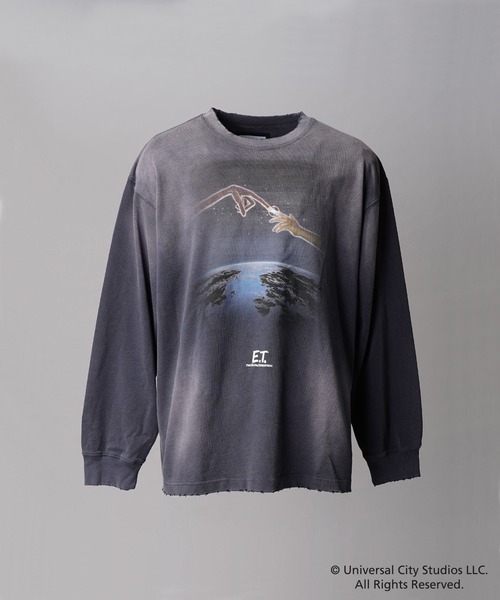 MAISON SPECIAL(メゾンスペシャル)の「《UNISEX》【MOVIE SERIES】「E.T.」- Finger - Prime-Over Crew Neck Long Sleeve T-Shirt/-指-プライムオーバークルーネックロングスリーブTシャツ【MAISON SPECIAL/メゾンスペシャル】(Tシャツ/カットソー・メンズ・ブラック/ネイビー・0/2/1)」の11枚目の写真