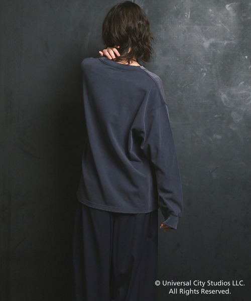 MAISON SPECIAL(メゾンスペシャル)の「《UNISEX》【MOVIE SERIES】「E.T.」- Finger - Prime-Over Crew Neck Long Sleeve T-Shirt/-指-プライムオーバークルーネックロングスリーブTシャツ【MAISON SPECIAL/メゾンスペシャル】(Tシャツ/カットソー・メンズ・ブラック/ネイビー・0/2/1)」の18枚目の写真