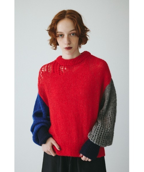 HeRIN.CYE（ヘリンドットサイ）の「Random knit tops　　ランダムニットトップス（ニット/セーター・レディース・レッド系その他/ブルー系その他3/イエロー系その他・FREE）」の3枚目の写真
