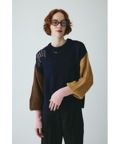 HeRIN.CYE（ヘリンドットサイ）の「Random knit tops　　ランダムニットトップス（ニット/セーター・レディース・レッド系その他/ブルー系その他3/イエロー系その他・FREE）」の2枚目の写真