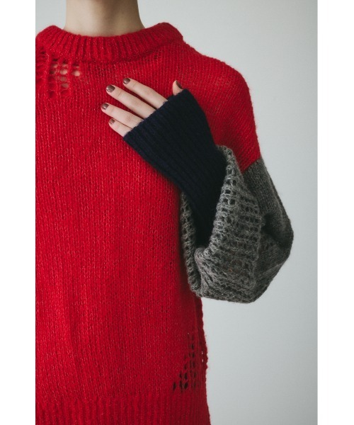 HeRIN.CYE（ヘリンドットサイ）の「Random knit tops　　ランダムニットトップス（ニット/セーター・レディース・レッド系その他/ブルー系その他3/イエロー系その他・FREE）」の16枚目の写真