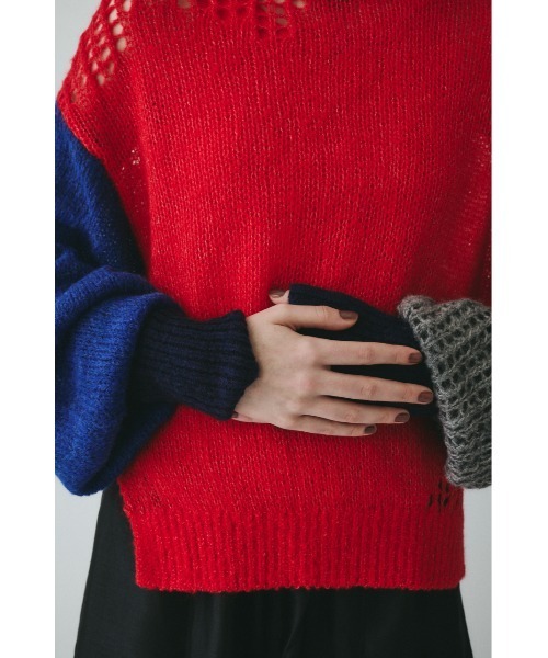 HeRIN.CYE（ヘリンドットサイ）の「Random knit tops　　ランダムニットトップス（ニット/セーター・レディース・レッド系その他/ブルー系その他3/イエロー系その他・FREE）」の17枚目の写真