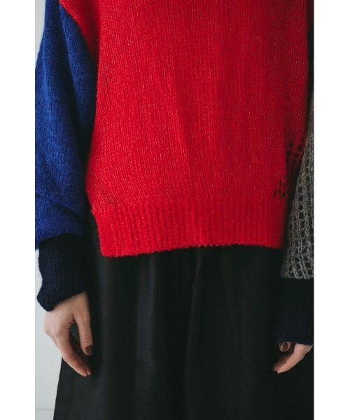 HeRIN.CYE（ヘリンドットサイ）の「Random knit tops　　ランダムニットトップス（ニット/セーター・レディース・レッド系その他/ブルー系その他3/イエロー系その他・FREE）」の18枚目の写真