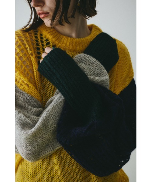 HeRIN.CYE（ヘリンドットサイ）の「Random knit tops　　ランダムニットトップス（ニット/セーター・レディース・レッド系その他/ブルー系その他3/イエロー系その他・FREE）」の5枚目の写真
