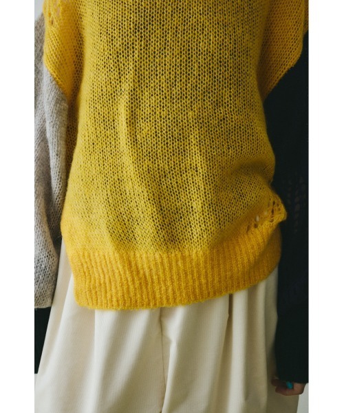 HeRIN.CYE（ヘリンドットサイ）の「Random knit tops　　ランダムニットトップス（ニット/セーター・レディース・レッド系その他/ブルー系その他3/イエロー系その他・FREE）」の6枚目の写真