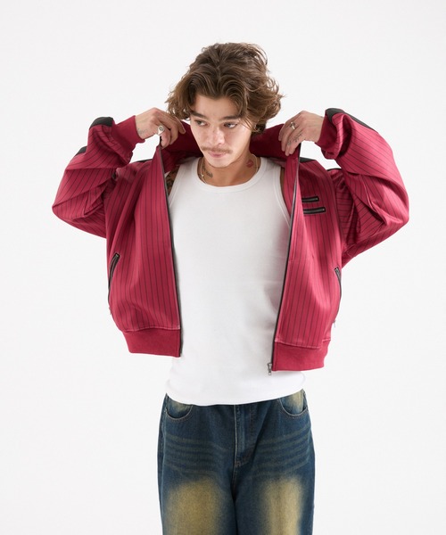 FTW（エフティダブリュー）の「【UNISEX】STRIPE TRACK JACKET（ブルゾン・メンズ・ボルドー/ブラック・LARGE/MEDIUM/SMALL）」の20枚目の写真