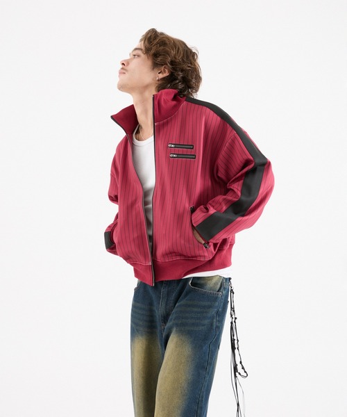 FTW（エフティダブリュー）の「【UNISEX】STRIPE TRACK JACKET（ブルゾン・メンズ・ボルドー/ブラック・LARGE/MEDIUM/SMALL）」の21枚目の写真