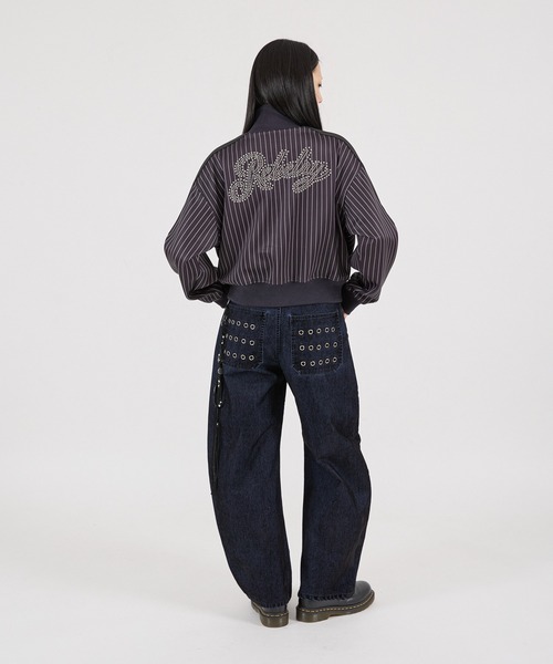 FTW（エフティダブリュー）の「【UNISEX】STRIPE TRACK JACKET（ブルゾン・メンズ・ボルドー/ブラック・LARGE/MEDIUM/SMALL）」の7枚目の写真