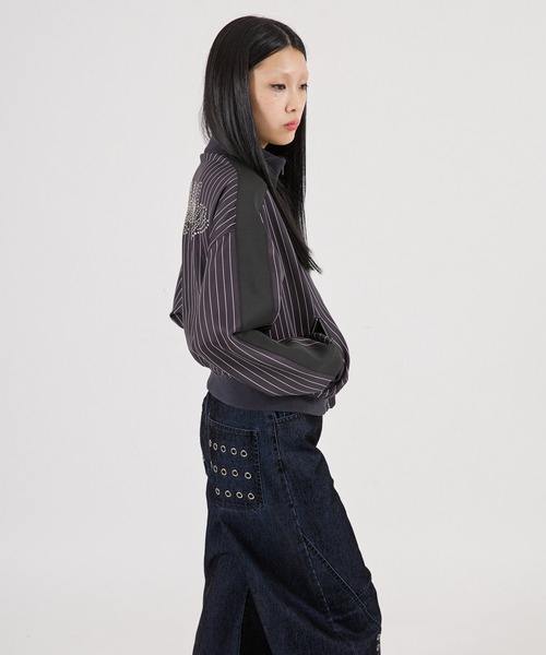 FTW（エフティダブリュー）の「【UNISEX】STRIPE TRACK JACKET（ブルゾン・メンズ・ボルドー/ブラック・LARGE/MEDIUM/SMALL）」の3枚目の写真