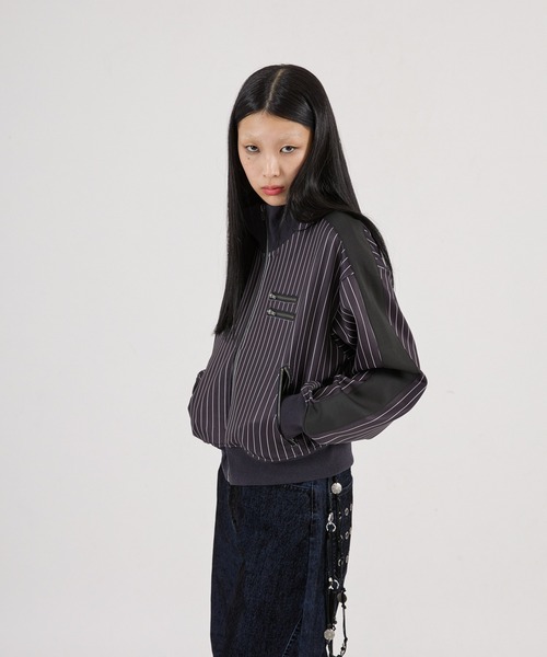 FTW（エフティダブリュー）の「【UNISEX】STRIPE TRACK JACKET（ブルゾン・メンズ・ボルドー/ブラック・LARGE/MEDIUM/SMALL）」の4枚目の写真