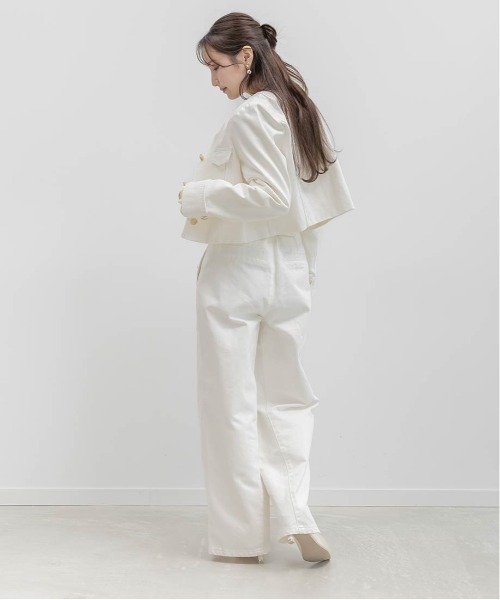 RANDA(ランダ)の「ノーカラーショートデニムジャケット(デニムジャケット・レディース・インディゴブルー/ブルー・0/1)」の11枚目の写真