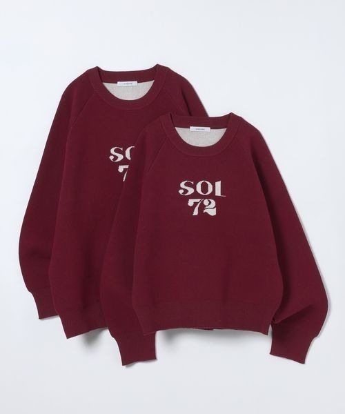 JEANASIS(ジーナシス)の「【選べるサイズ】12G Wフェイスロゴプルオーバー/618841(ニット/セーター・レディース・ネイビー/グレー/ボルドー・MEDIUM/LARGE)」の10枚目の写真