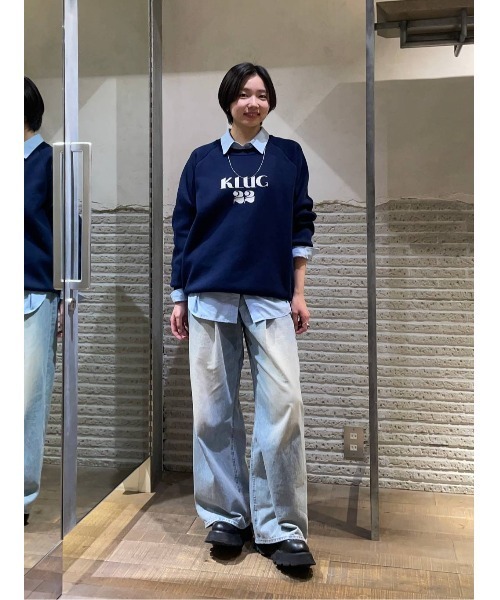 JEANASIS(ジーナシス)の「【選べるサイズ】12G Wフェイスロゴプルオーバー/618841(ニット/セーター・レディース・ネイビー/グレー/ボルドー・MEDIUM/LARGE)」の19枚目の写真