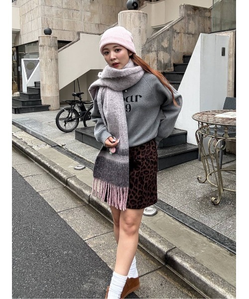 JEANASIS(ジーナシス)の「【選べるサイズ】12G Wフェイスロゴプルオーバー/618841(ニット/セーター・レディース・ネイビー/グレー/ボルドー・MEDIUM/LARGE)」の12枚目の写真